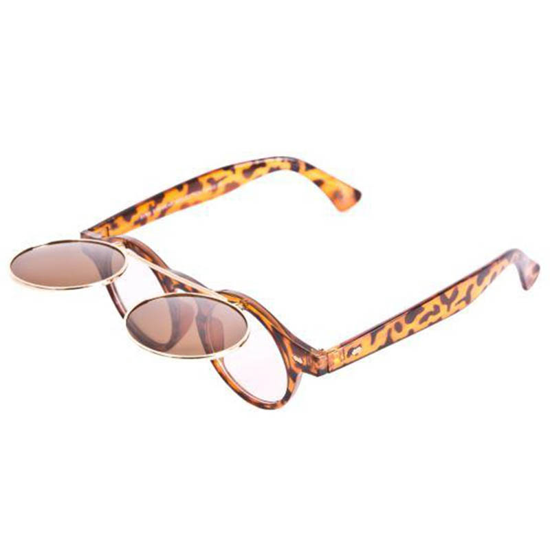 retro flip up sunglasses brown turtleshell flipped up example